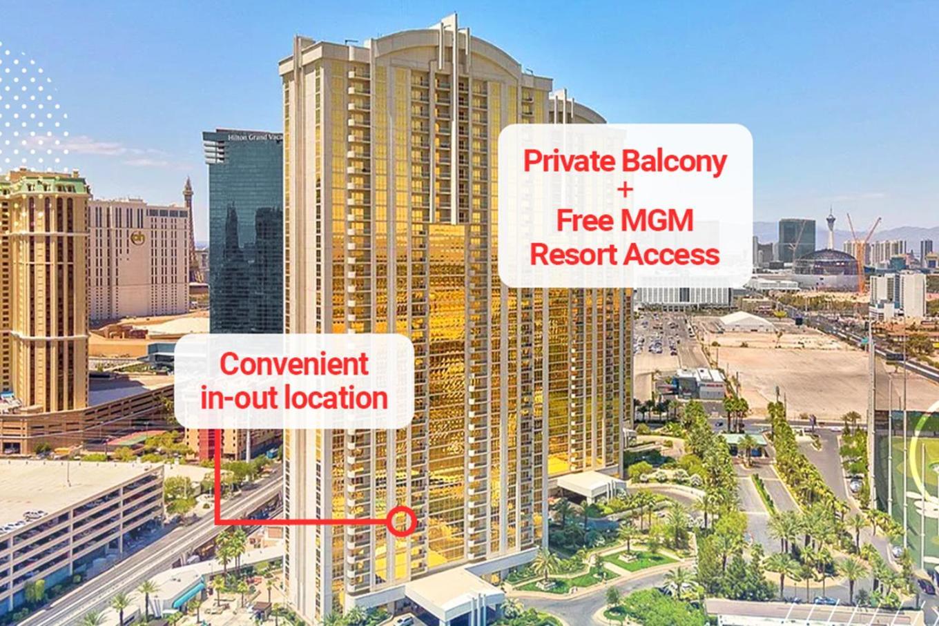 Lady Luck'S Vista - Private Balcony - Full Kitchen - Two Full Baths - Jetted Tub - Full Mgm Grand Resort Access W No Resort Fee At Mgm Signature Las Vegas Eksteriør bilde